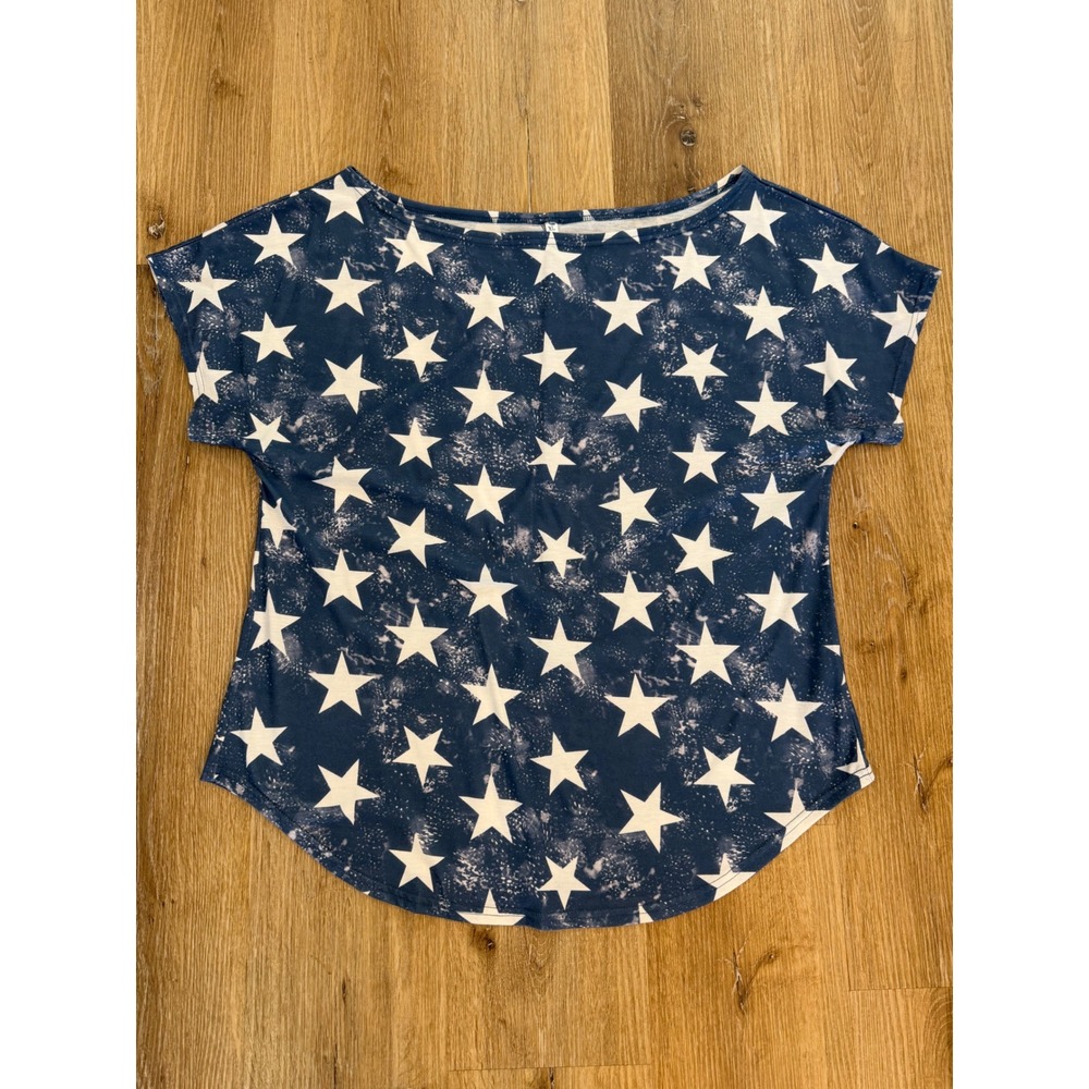 Relaxed Navy Star Print Short Sleeve Tee by